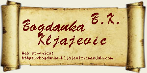 Bogdanka Kljajević vizit kartica